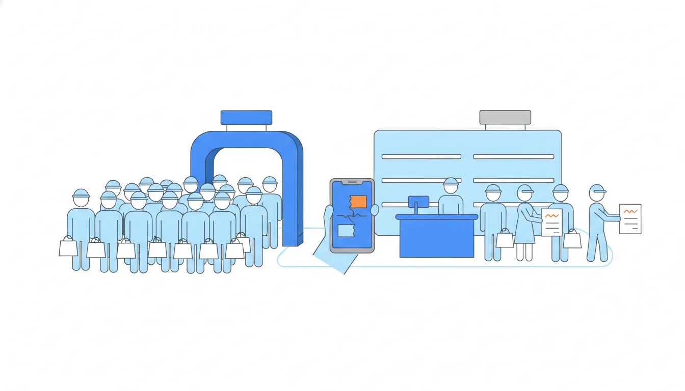 Many people pass a free-entry turnstile into a shop, but only a few reach the till and leave holding a receipt.